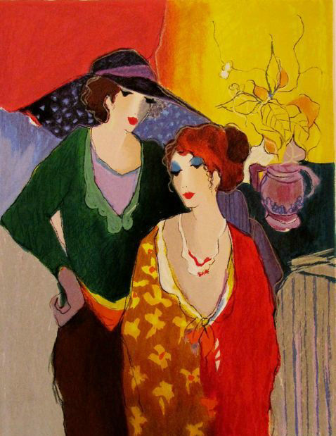 Itzchak Tarkay Nouvelles Figuration Art Oil Painting IT086